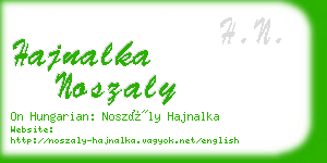 hajnalka noszaly business card